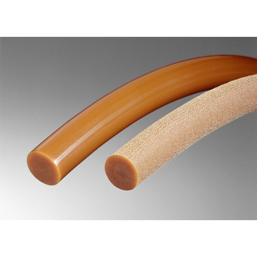 Polyurethane round section belt SOUPLEX 85 ShA brown smooth